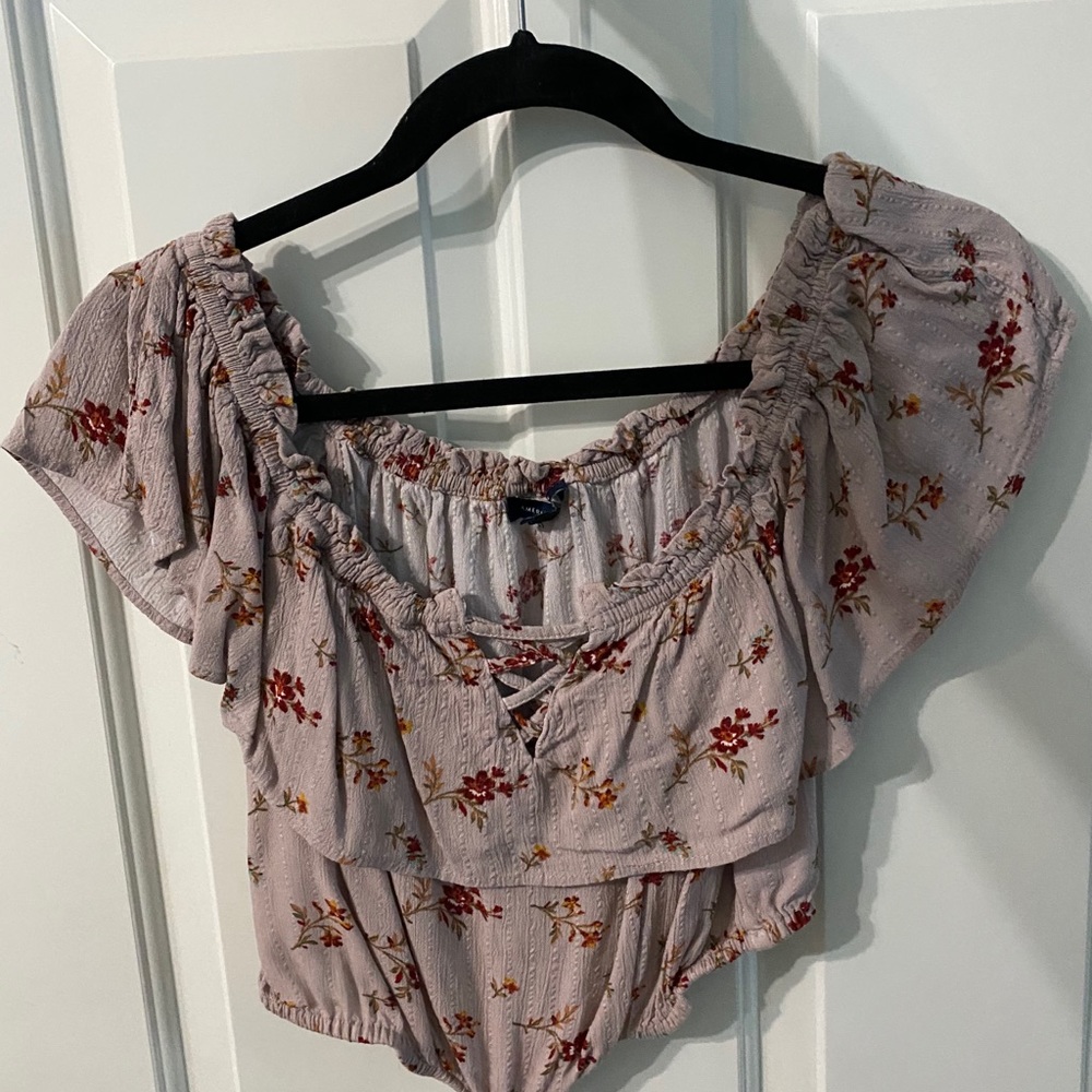 light pink crop top